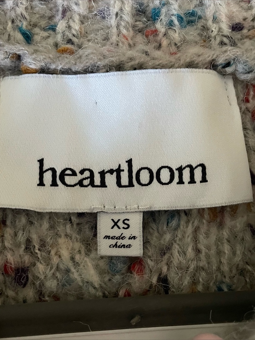 Heartloom Brandi Speckled Cable-Knit Confetti Cabin Cozy Whimsy Sweater Size XS - Picture 5 of 10